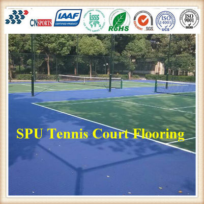 6mm 8% Impact Absorption Silicon PU Tennis Court Flooring