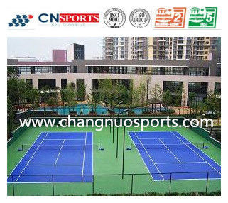 6mm 8% Impact Absorption Silicon PU Tennis Court Flooring
