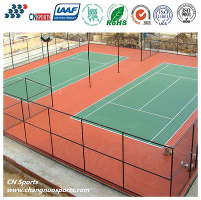 CN-S02 Silicon PU Tennis Court Flooring with 0mm/Min Water Permeability
