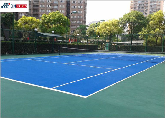 Fireproof 6mm Silicon Polyurea Tennis Court Flooring ,Not Fade and Durable