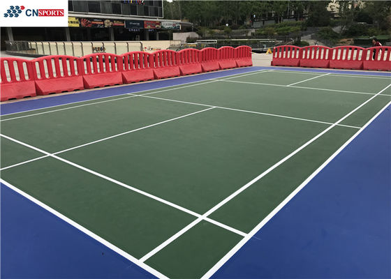 CN-S02 Acrylic Cushion Tennis Court With CS-6 Transparent Coat Layer