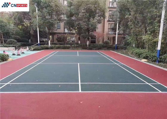 Acrylic Cushion Silicon PU Tennis Flooring With 73 Slide Friction