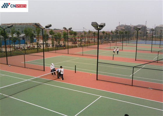Fireproof 6mm Silicon Polyurea Tennis Court Flooring ,Not Fade and Durable