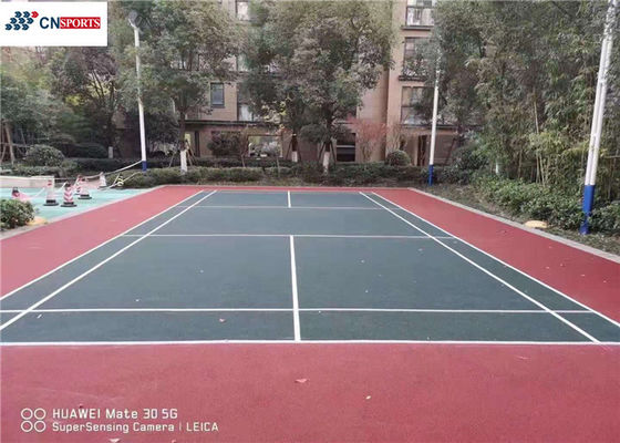 ISO14001 Rubber Outdoor Basketball Court Flooring No Bubble