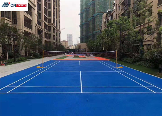 CN-S02 Acrylic Cushion Tennis Court With CS-6 Transparent Coat Layer